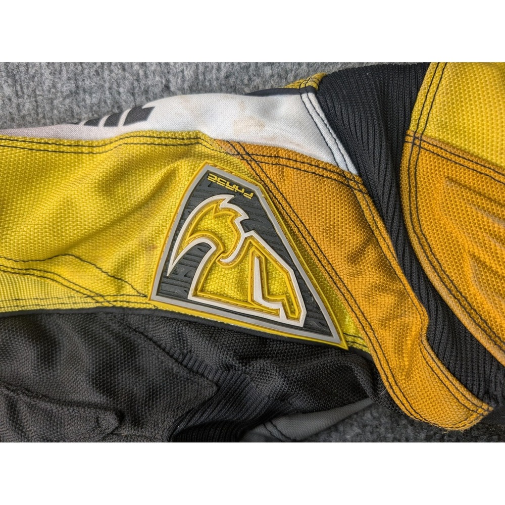 Thor MX Phase Youth 8 Motocross Pants Yellow Black‎ White Padded Off Road Racing - Picture 2 of 10